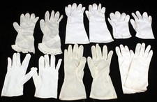 Lot 22 - 6 Pairs of Vintage White  Ivory Womens Dress Up Fashion Gloves