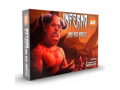 AK Interactive - Modell Inferno und Rot - 3. Generation - Acrylfarben Set, AK
