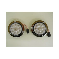 4" Round 10 LED Clear White Reverse Light Kits / Stainless Steel Flange Mount