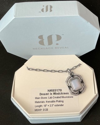 Bomb Party Necklace  Dreamt In Windchimes  NK65170 LC Moonstone Hematite