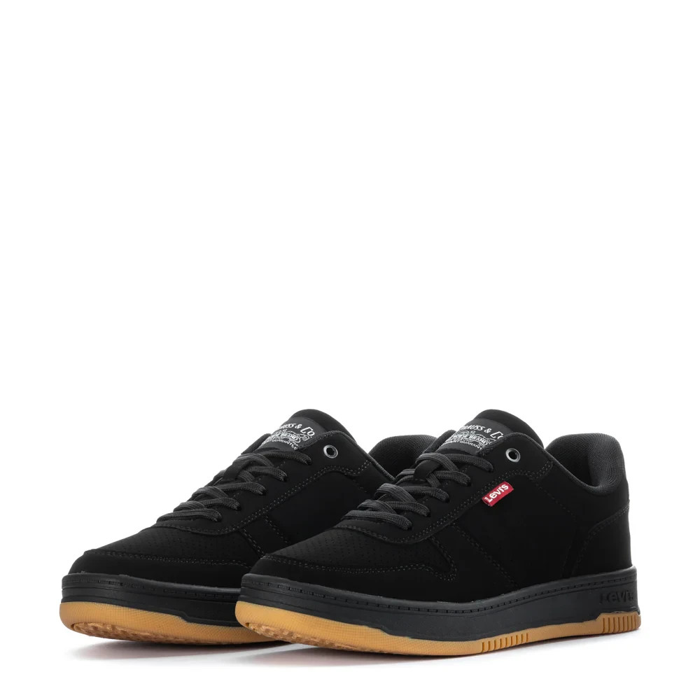 Levi's Men's Size 9 Drive Lo Shoes Black/Gum Synthetic Leath