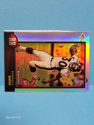 1998 Bowman Chrome Preview Refractors #BCP10 Terrell Davis (Damage - Black Mark)