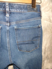 AMERICAN EAGLE DISTRESSED 360  SUPER STRETCH HI RISE JEGGING SIZE 4 R .. WOW 