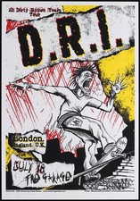 D.R.I. Poster 7/18/2002 The Garage London Drowning Creek Mike Fisher DRI Punk