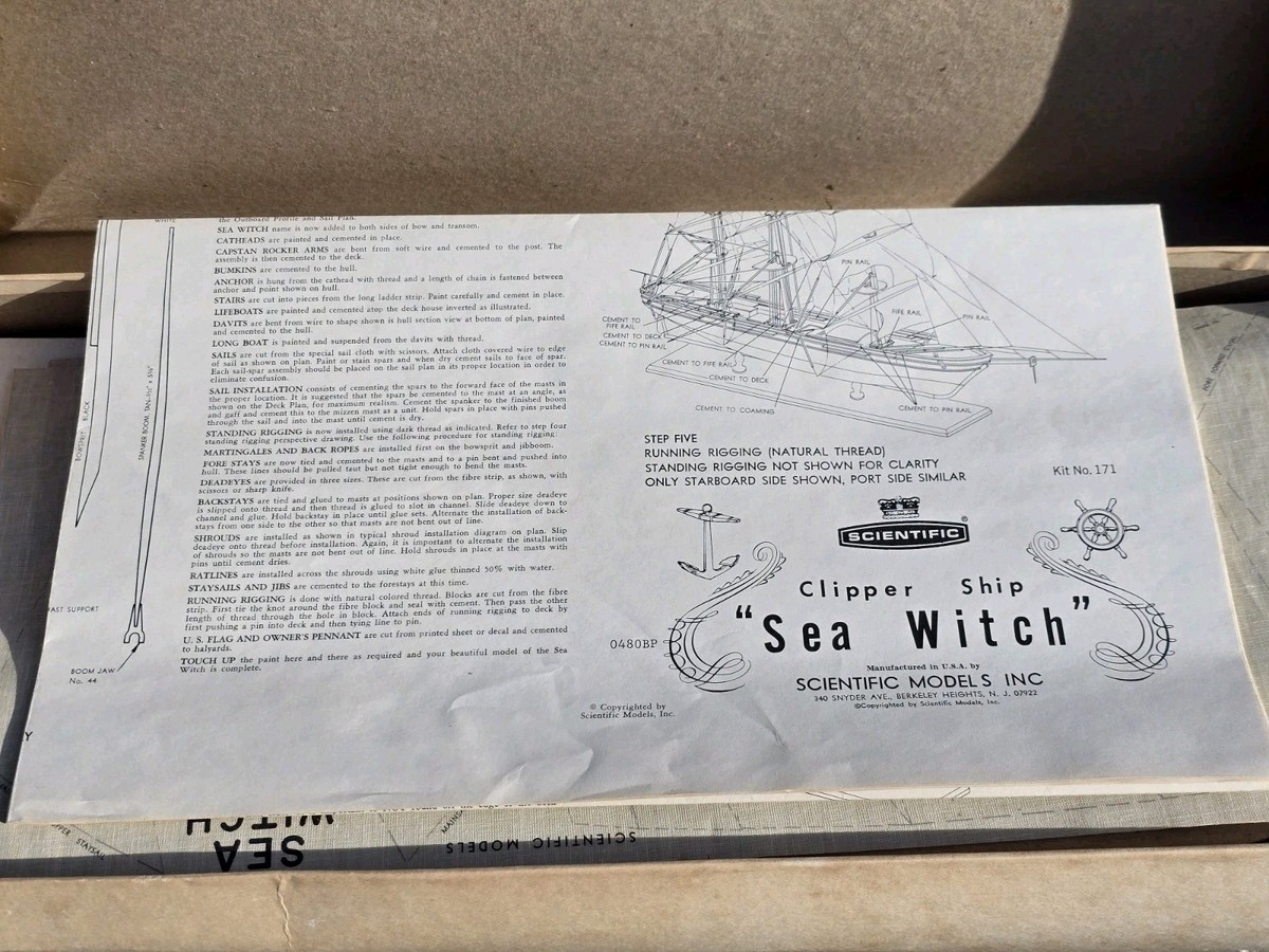 Scientific The Sea Witch Clipper Ship Wood Model Kit | eBay