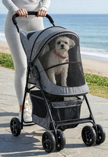 Pet Gear Happy Trails Lite Pet Stroller for Cats/Dogs, Zipper Entry, Easy Fold w