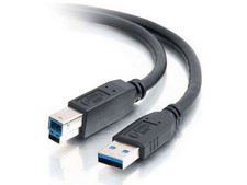 Legrand - C2G USB 3.0 Cable, A to B Black Data 9.8 Feet,