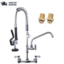 Wall Mounted Pre-Rinse Sprayer Faucet for Commercial Kitchens - 25" Height