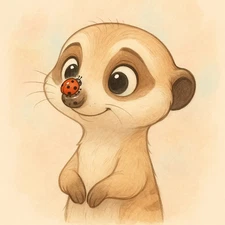 Funny Meerkat Car Sticker 9x9cm - Funny Animal Sticker for Car