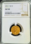 1911 $2.5 American Indian Head Quarter Eagle NGC AU58 3-Day Auction! 🇺🇲🤩