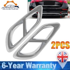 Exhaust Tail Pipe Cover Trims Silver For Mercedes Benz E-Class W214 E260 E300