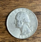 1957 D Higher Grade AU Silver Washington Quarter  Free Shipping