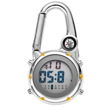 Backpack Clip On Band Carabiner Digital Sports Fob Watch Luminous For Hikers hh
