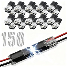 150 Pcs Double Wire Plug in Connector with Locking Buckle, Quick-Clip Fasteners