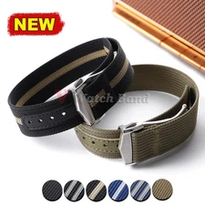Nylon Watch Strap for Omega Tudor 20mm Khaki Military Waterproof Sport Loop Band