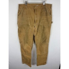 Vintage Carhartt B01 BRN Double Knee Work Pants Duck Brown Made in USA 40x30