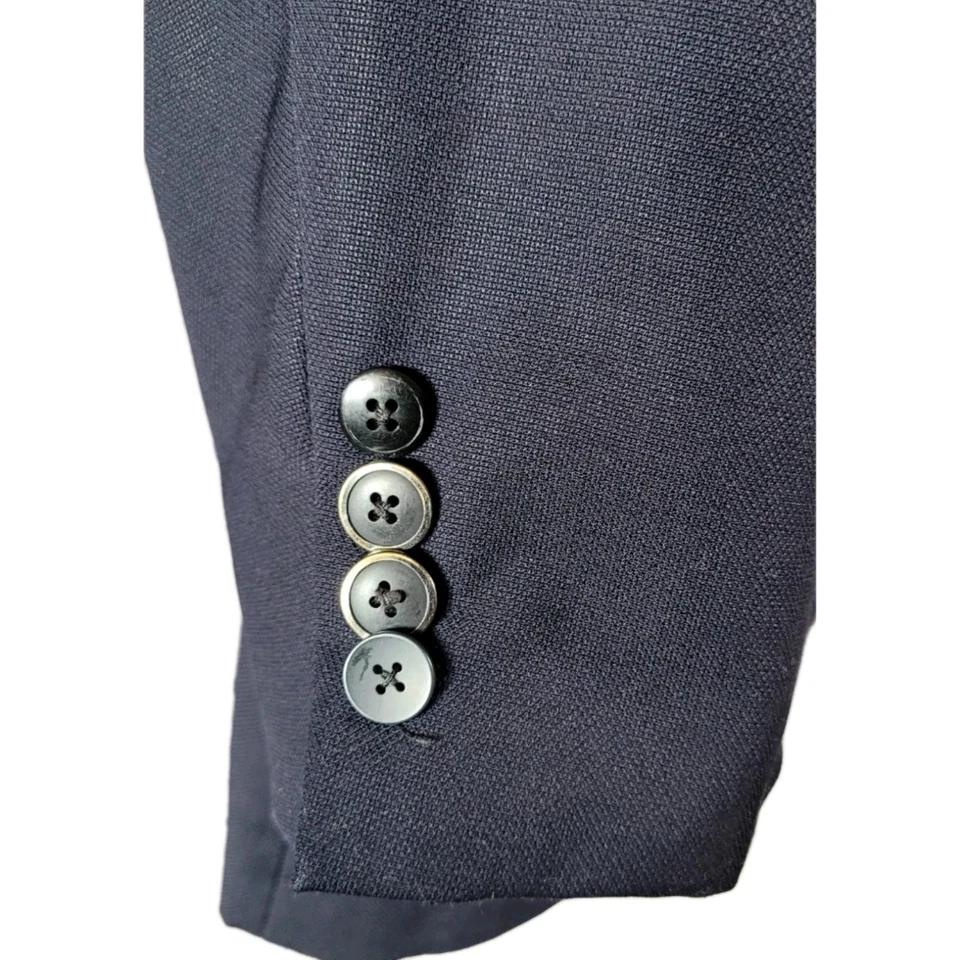 HART SCHAFFNER MARX Blazer Sport Coat 52R Blue Wool Silk Mohair Blend Career - Image 2 of 4