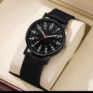 Black Military Style Watch with NATO Strap