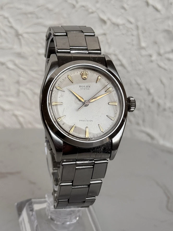 Rolex Oyster Precision 6422 Silver Dial 34mm Cal. 1210 Vintage Rare |||.57 1957 - Image 3 of 4