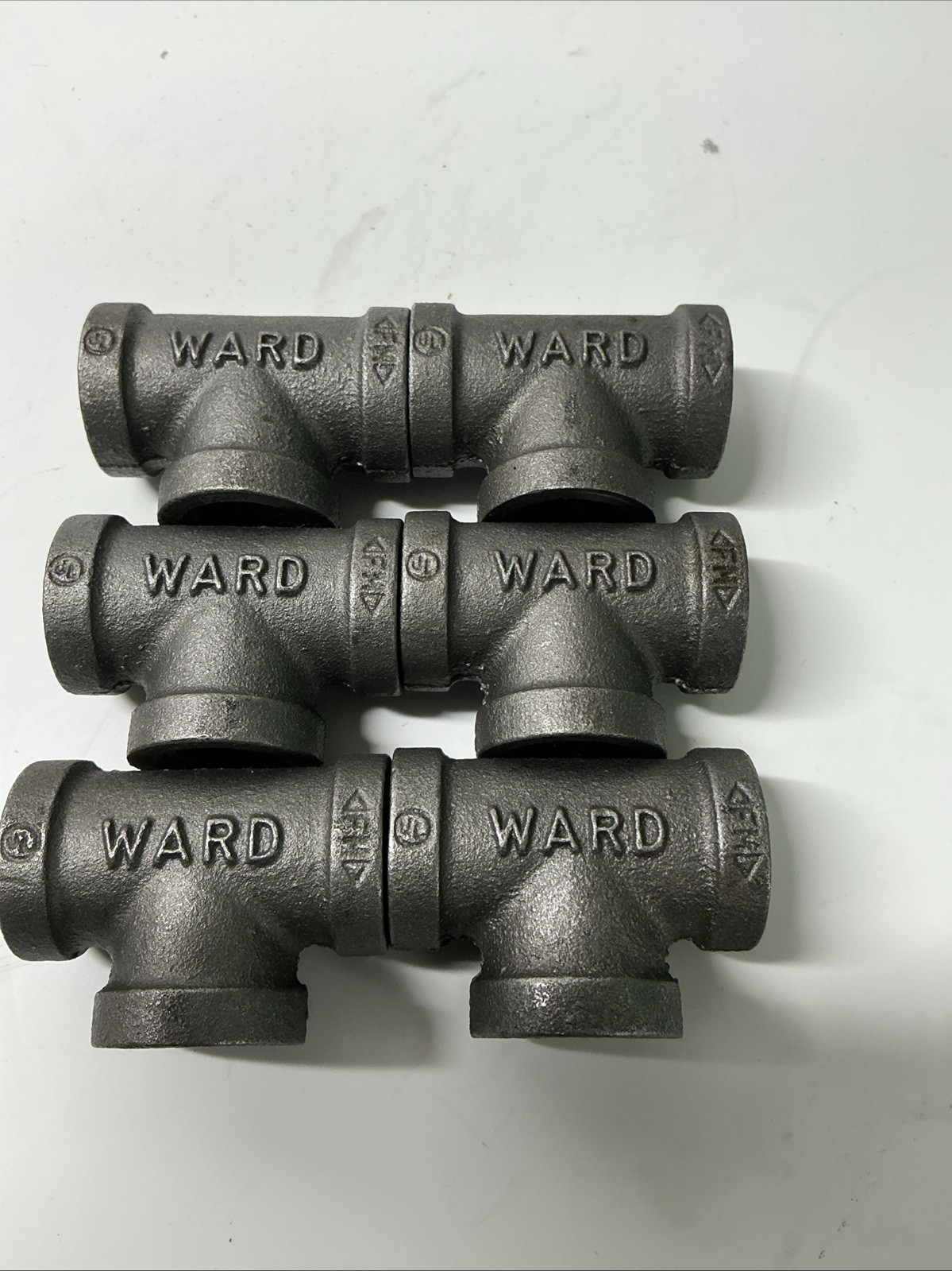 Lot Of 6 Ward Black Iron Pipe Tee Threaded Plumbing/Fire Sprinkler Fitting.W-969