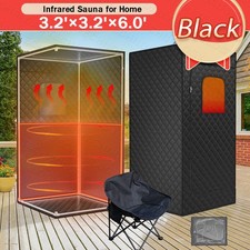 Gentle Detox Home Infrared Saunas, Portable Dry Sauna W/ Heating Foot Pad, 1200W