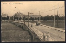 Old postcard sedan, viaduct connecting sedan to Torcy 1916