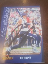 nick lopez signed 2025 banana ball all star game card texas tailgaters autograph