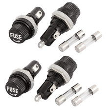 A15071500Ux0372 Screw Cap Panel Mounted Fuse Holder Socket W Fuses 5X20Mm 4Pcs (