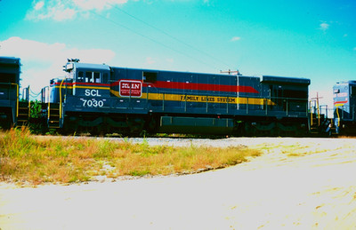 ORIGINAL KODACHROME SLIDE SEABOARD SYSTEM C30-7 #7030 HAMLET, NC NOV. 5, 1979