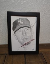 New York Yankees MICKEY MANTLE drawing sketch portrait print 5