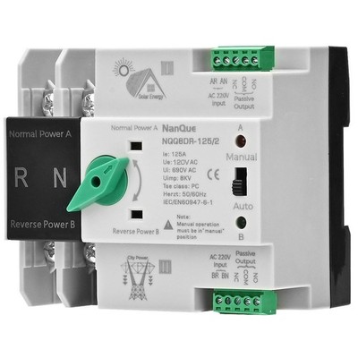 120V/240V Single Three Phase Dual Power Automatic Transfer Switch ATS for Sol...