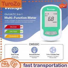 Cholesterol Uric Acid Glucose Monitor Meter - 3 in 1 Tester Kit Strips