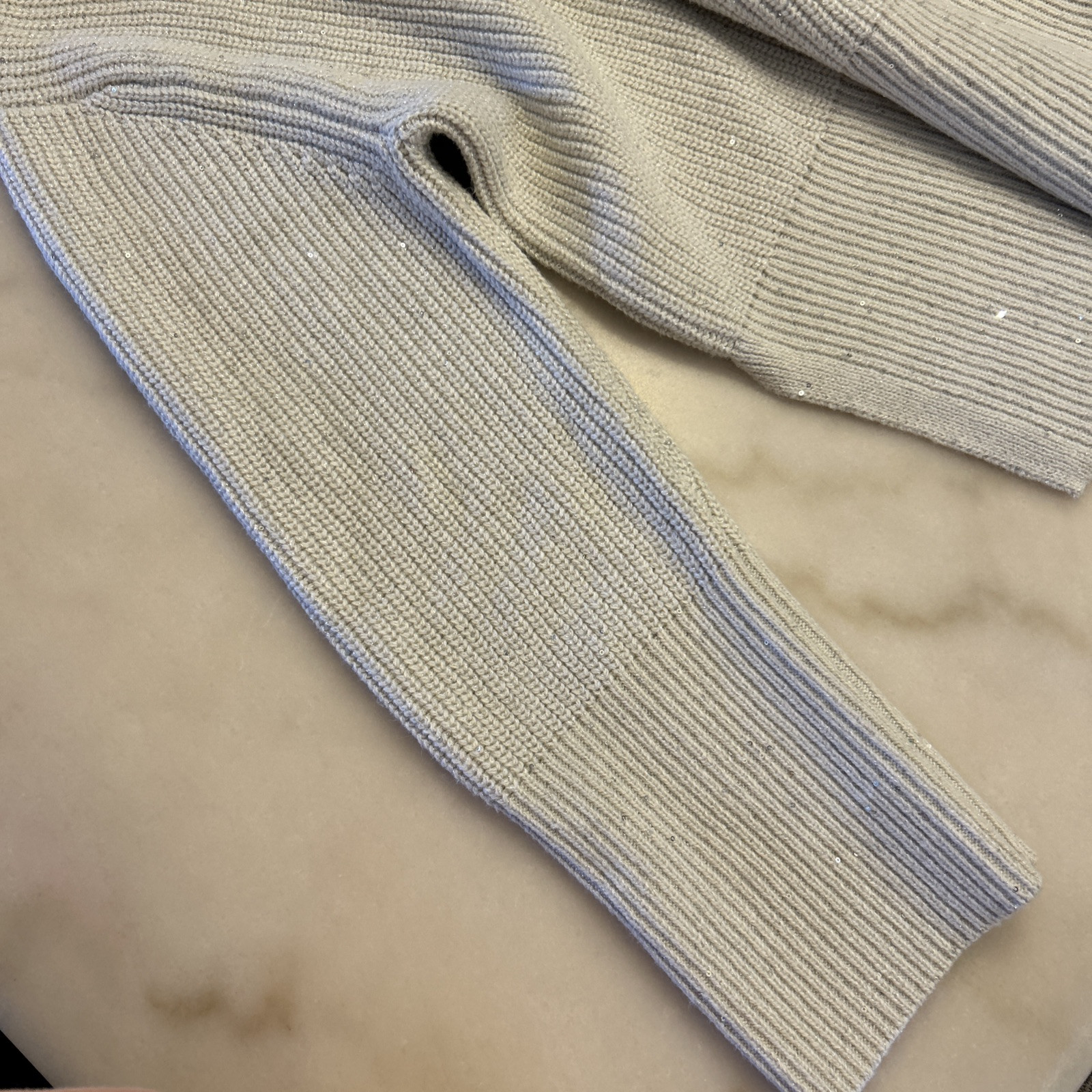 Gap 24/7 Split Hem Sequin Metallic Crew Neck Swea… - image 7