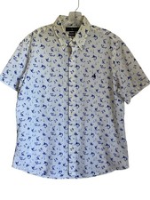 Polo Ralph Lauren Classic Fit Shirt L Marlin Print Seersucker Untucked Fit