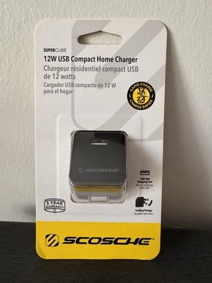 Rapid Charging Super Cube USB-A Scosche Industries 12 Watt 2.4 Amp Wall Charger