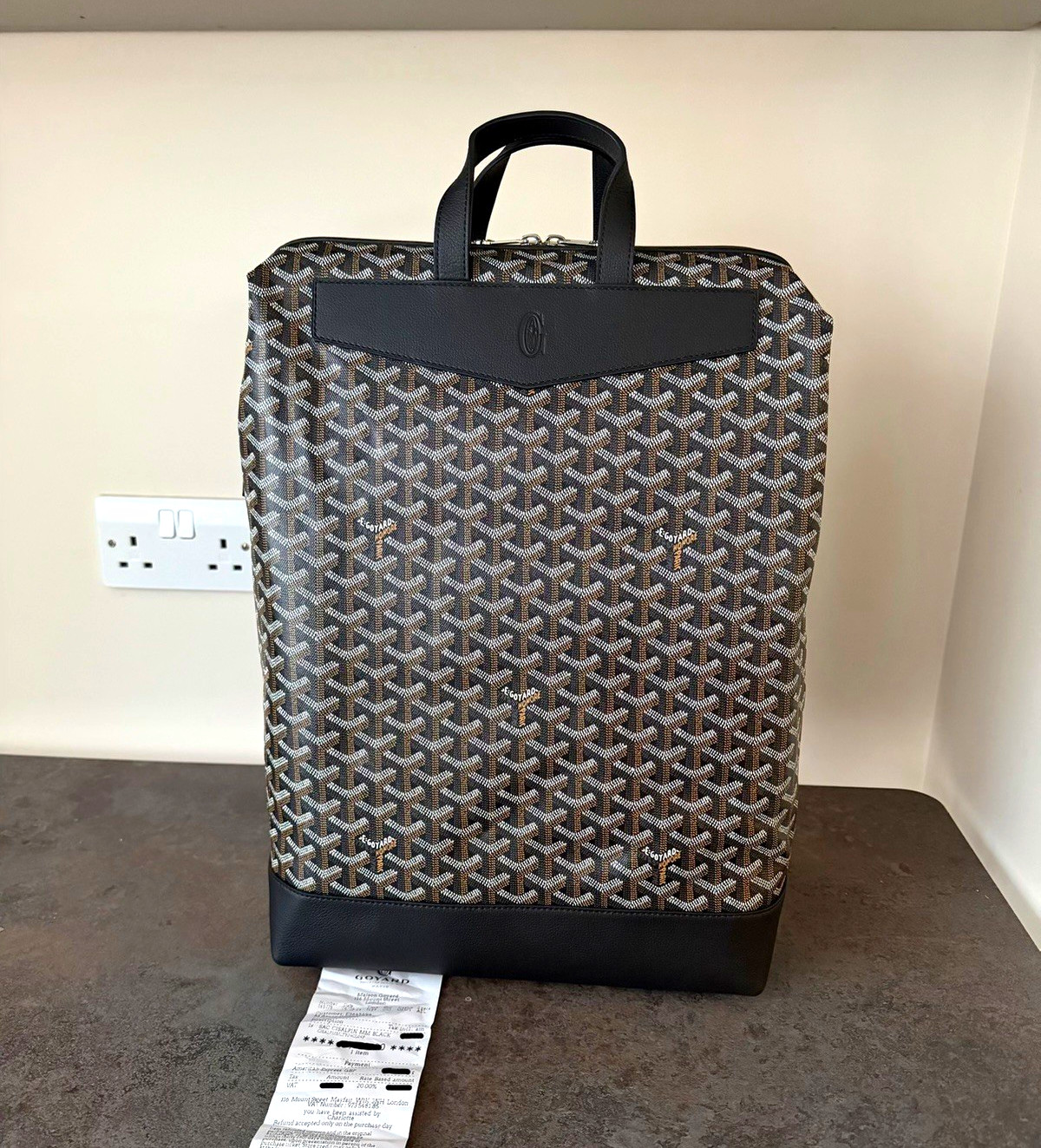 Goyard Cisalpin MM Black Backpack - Receipt Incl.