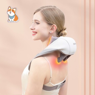 Neck and Shoulder Massager with Soothing Heat, Deep Tissue Kneading Shiatsu M...