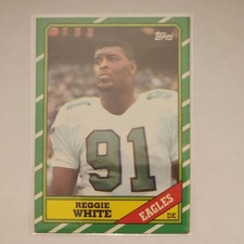 1986 Topps - Reggie White #275 Philadelphia Eagles Legend Rookie Card Vintage. rookie card picture