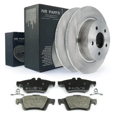 Bremsscheiben Satz 280 mm voll Bremsbeläge hinten für Ford Kuga Transit Tourneo