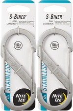 Nite Ize S-Biner Stainless Steel Dual Carabiner 5 - Stainless 2-Pack 