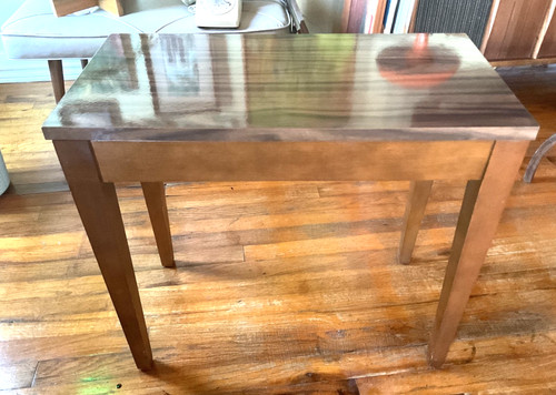 Vtg mcm 1960s Mid Century Modern Walnut Piano organ Bench with flip top Storage
