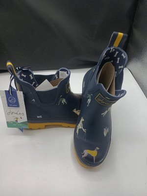 Joules - Women's Wellibob Rain Boots, Navy-Dog Print, Size 5 (Slight Wear)