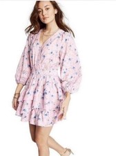 LoveShackFancy x Target Esme Wrap Mini Dress Pink Floral Women’s XS