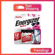 Energizer MAX AAA Batteries 4 Pack , Triple A Alkaline Batteries