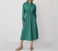 Ann Taylor Green Shirt Dress Size 6P