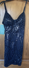 Speechless Spaghetti Strap Dark Navy Beaded sequined Prom Cocktail Dress XXL NEW