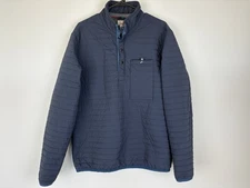 RELWEN Windzip Popover Quilted Pullover Huckberry Navy Blue Mens Large