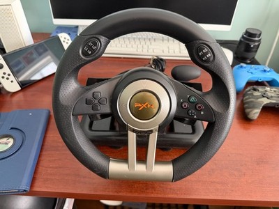 PXN V3 Pro Racing Steering Wheel Only USB No Pedals PC PS4 Xbox Switch Used