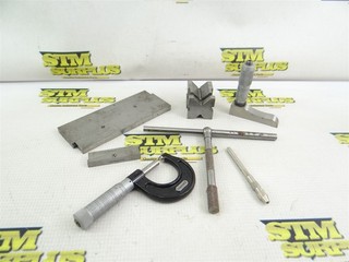 LOT OF ASSORTED STARRETT MACHINISTS INSPECTION TOOLS & ACCESSORIES