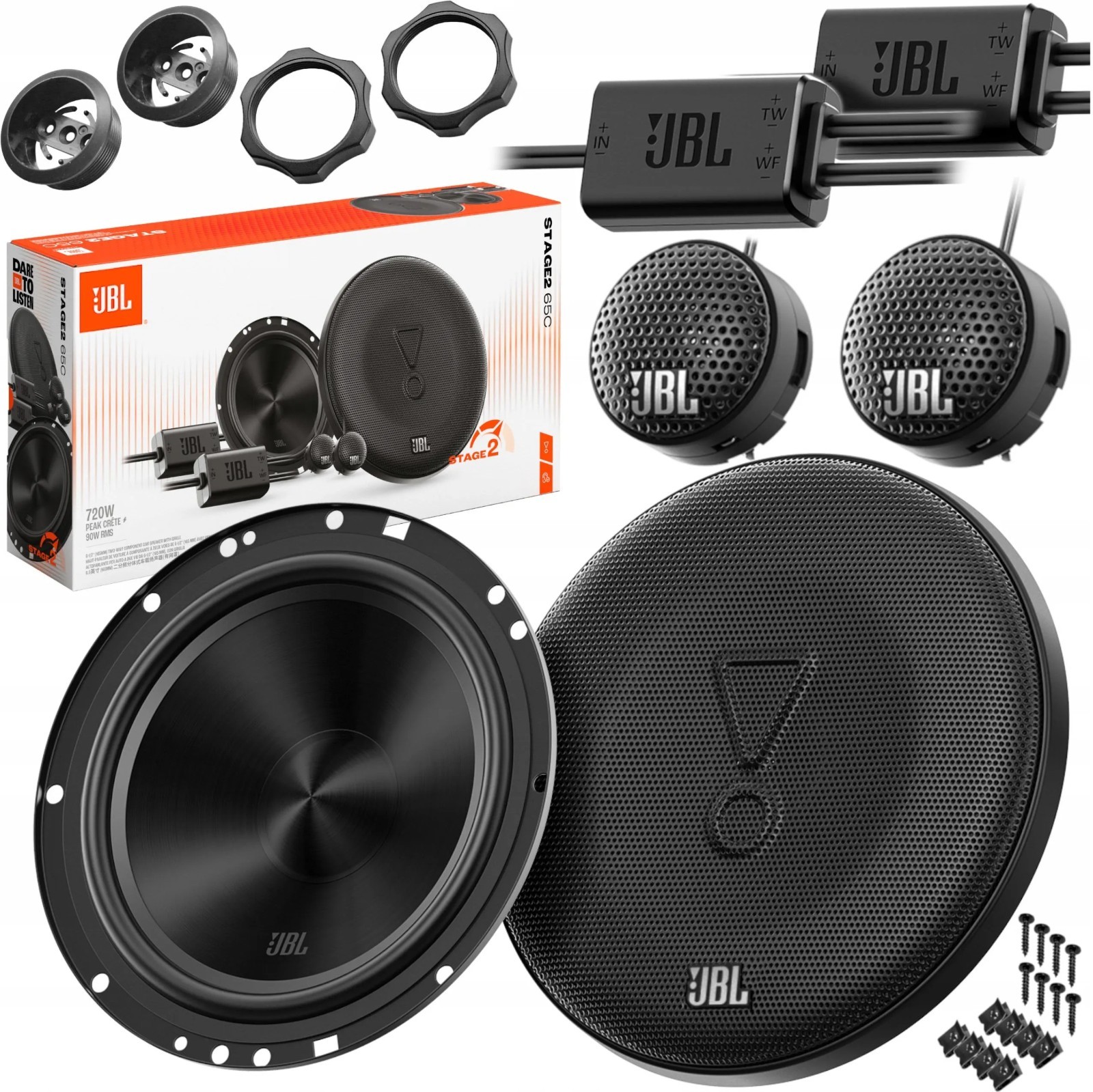 720w 6-1/2" Car Audio Tweeter Crossover New